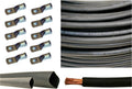 4 Gauge 15 Feet Red + 15 Feet Black Pure Copper Flexible Cable + 10pcs 3/8 Tinned Copper Cable Lug Terminal Connectors + 3 Feet Black Heat Shrink Tubing H612