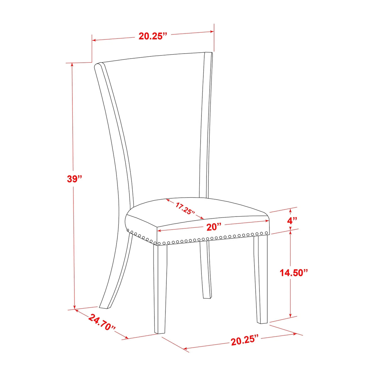 Walnut/Tan Fabric Dining Chairs (Set of 2) F346