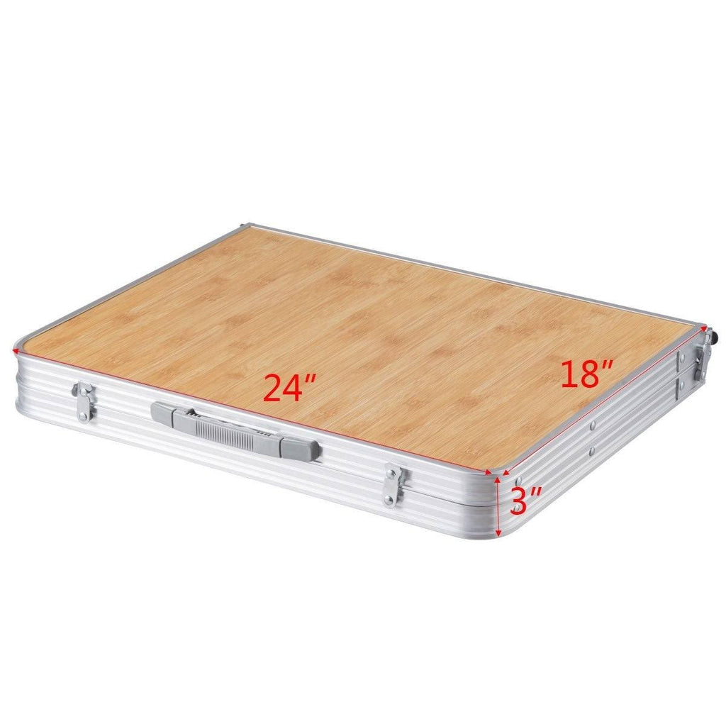 Aluminum Folding Camping Table with MDF Table Top T524239