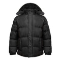 Black Removable Hood Puffer Coat Jacket V726369