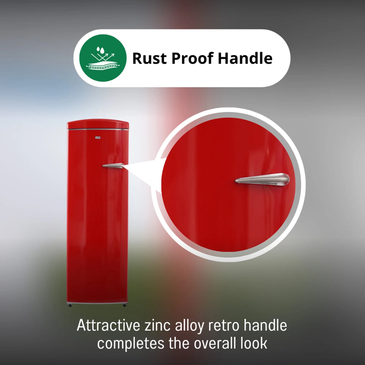 Red Classic Retro Upright Freezer Frost Free O35200