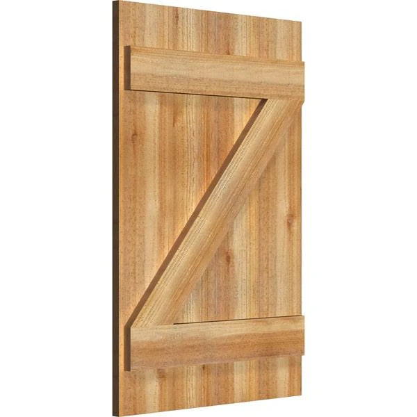 Rough Sawn Western Red Cedar Board-n-Batten Shutters B70490