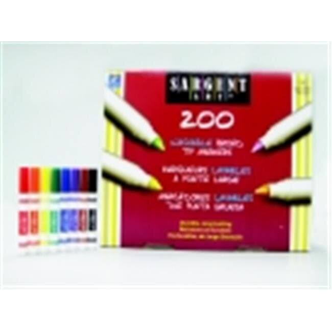 200 Pc Non-Toxic Washable Marker Classroom Pack Conical Tip X169