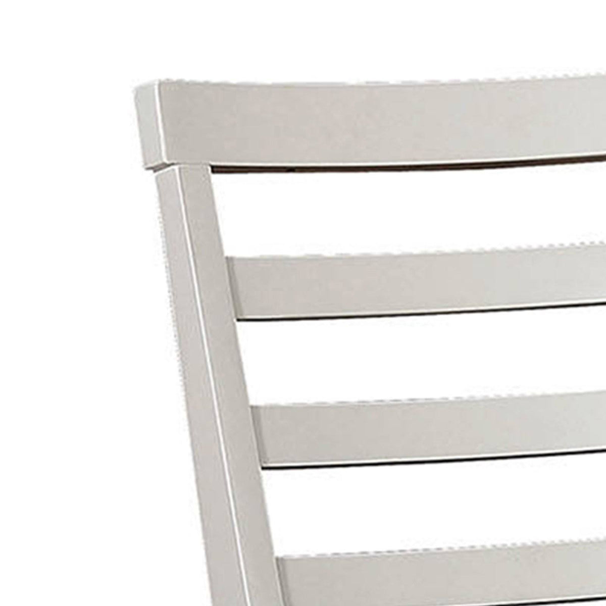 White and Beige Wooden Counter Height Dining Side Chairs, Set of 2 J662022