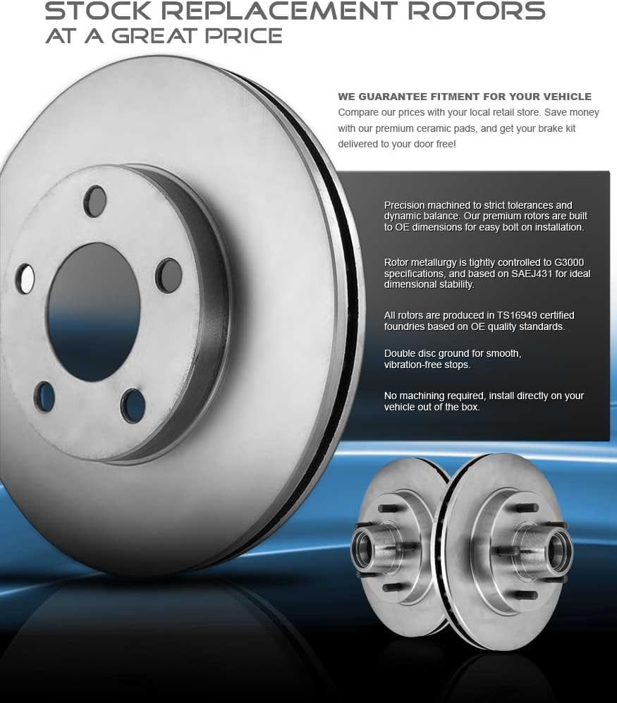5 Lug Brake Rotors with Ceramic Pads Z24485