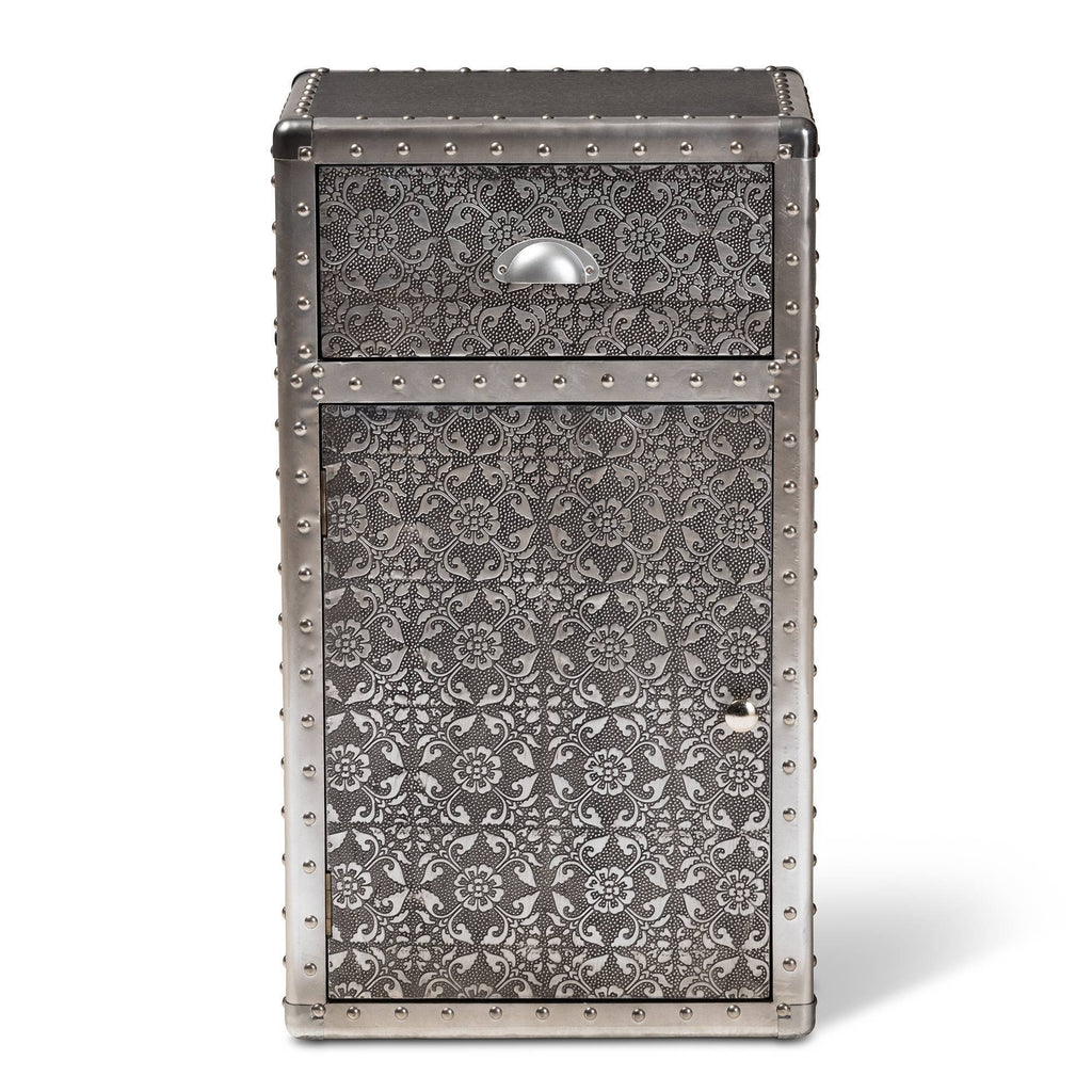 Silver Metal Accent Cabinet F42133