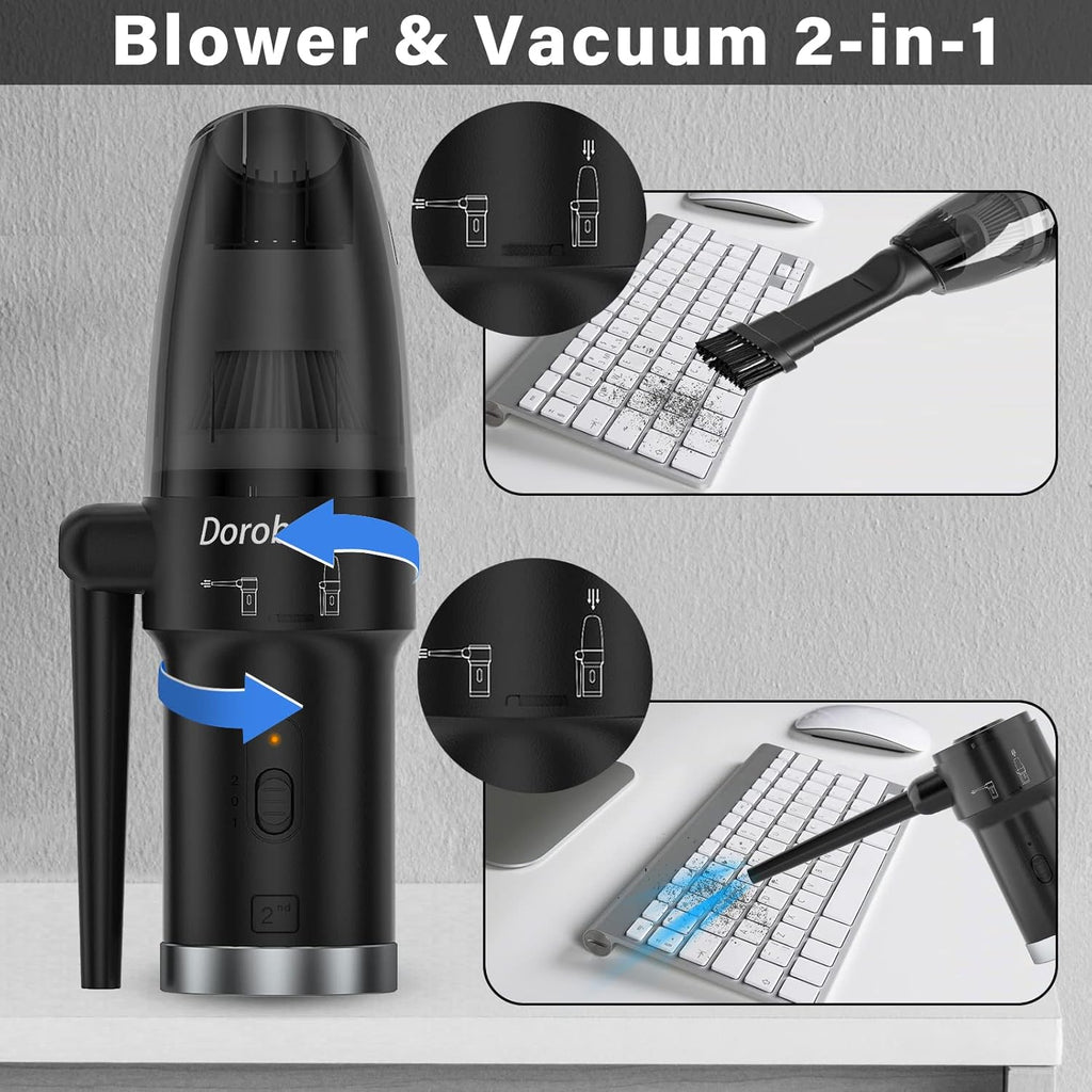 Cordless Air Duster Blower Vacuum 2 in 1, 77000 RPM Motor, 10000 PA Suction F897