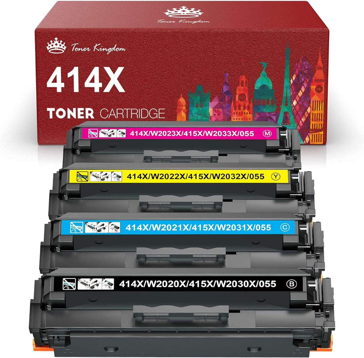 4-Pack High Yield Toner Cartridge for HP Printer D50550