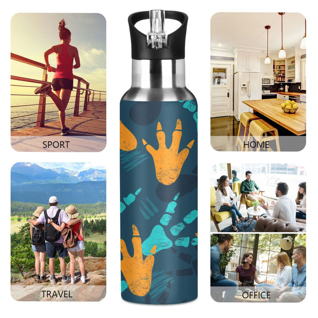Stainless Steel Insulated Water Bottle with Straw Lid D65381