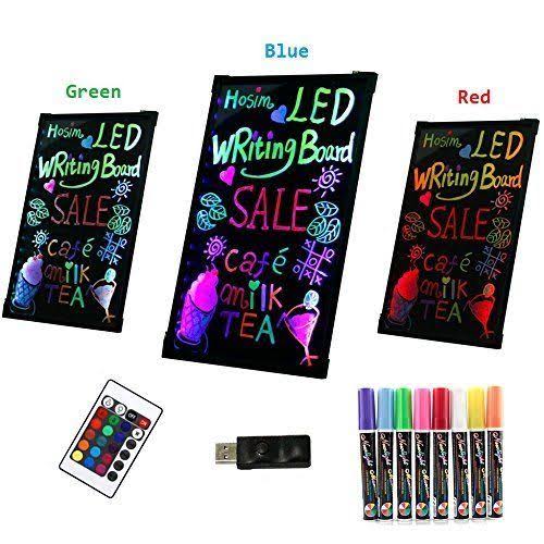 LED Message Writing Board with 8 Colors Markers O1734