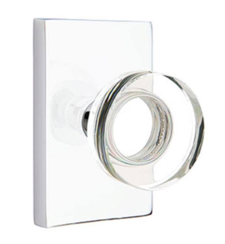 Passage Knob with Modern Rectangular Rose Finish: Oil Rubbed Bronze H159