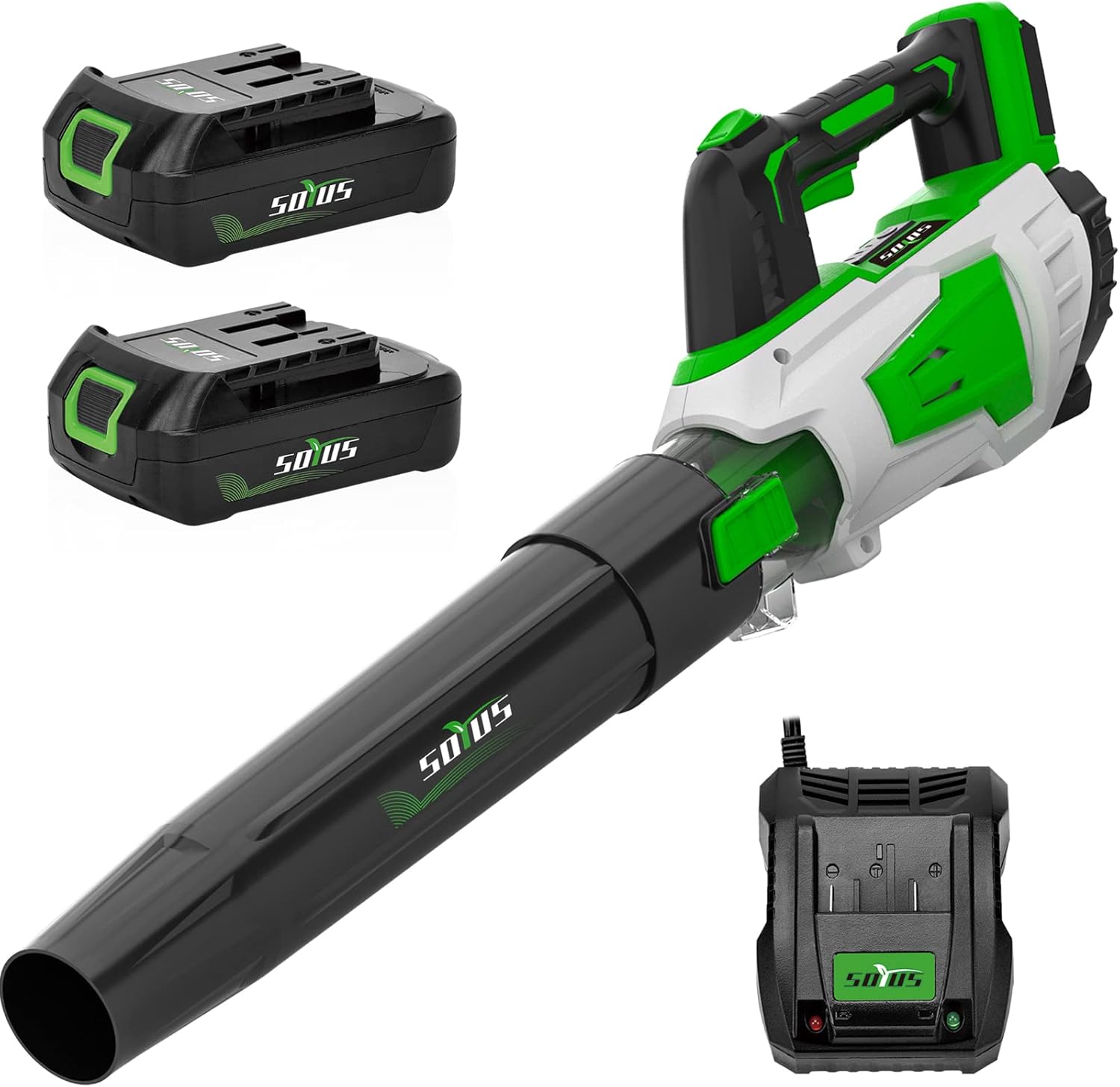 Cordless Electric Leaf Blower, 20V 2AH, 350 CFM, 2 Speed, Pack of 2 I166