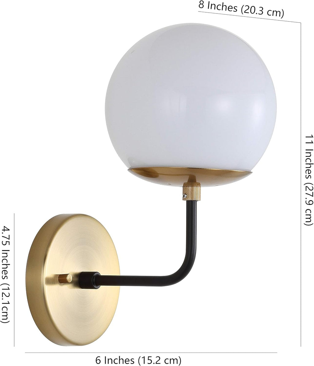 Brass Gold and Black Wall Sconce I5011
