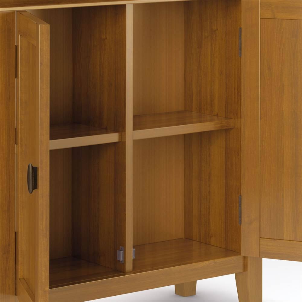 Solid Wood Low Storage Cabinet in Light Golden Brown D53508