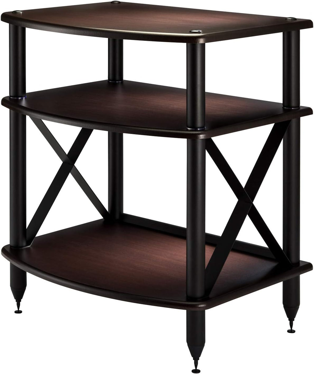 Espresso Turntable Stand with Vinyl Record Storage V638481