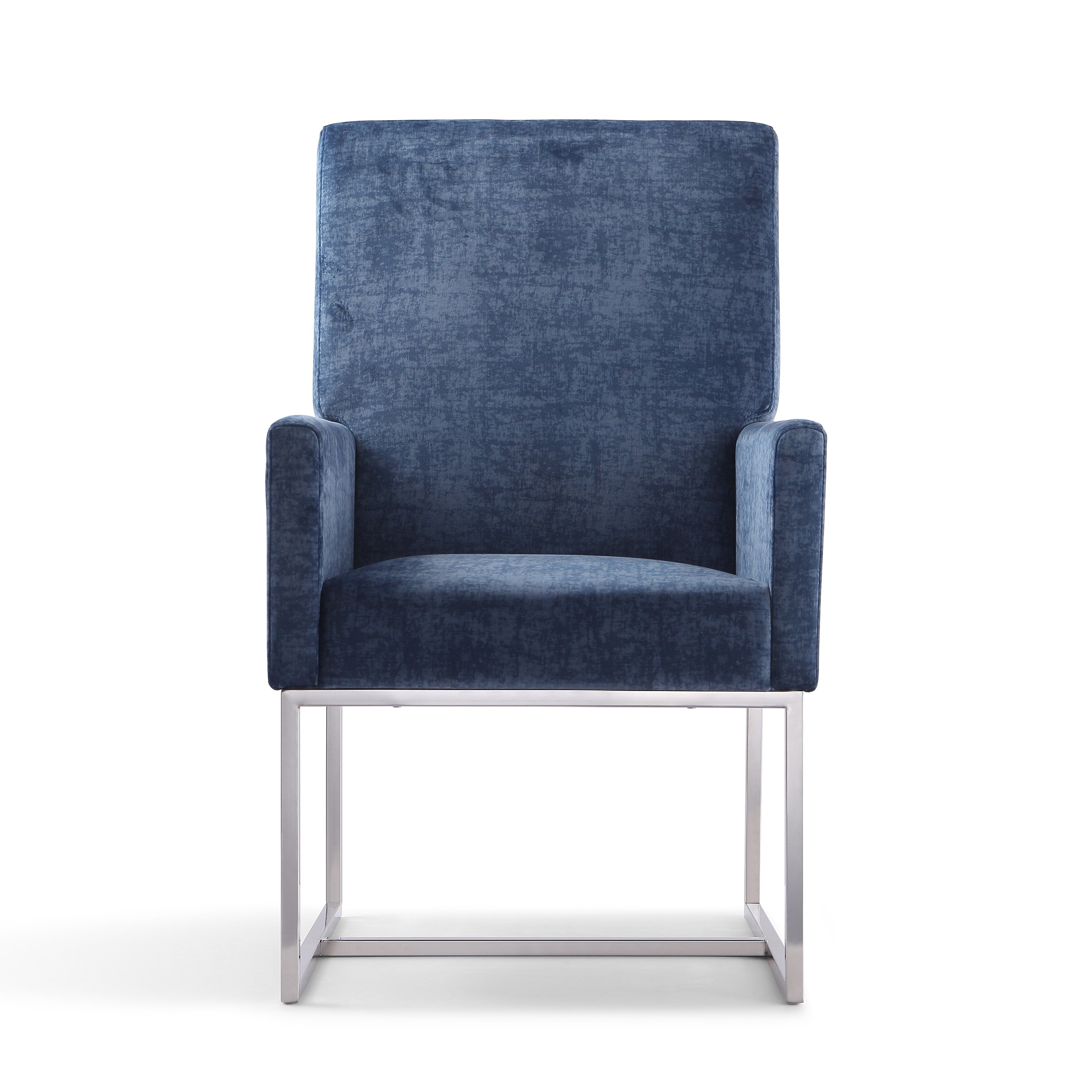 Champagne Upholstered Metal Dining Armchair Z457