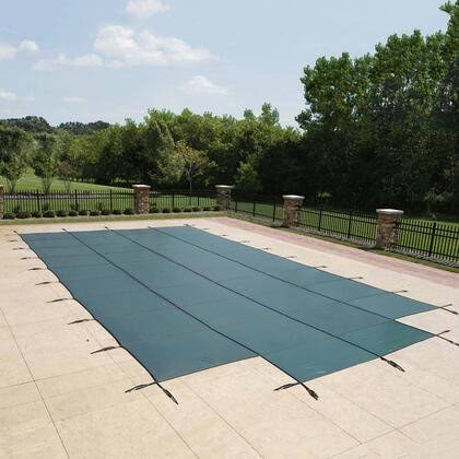 Green 18-Year Mesh Safety Cover for 12-ft x 24-ft Pool B88252