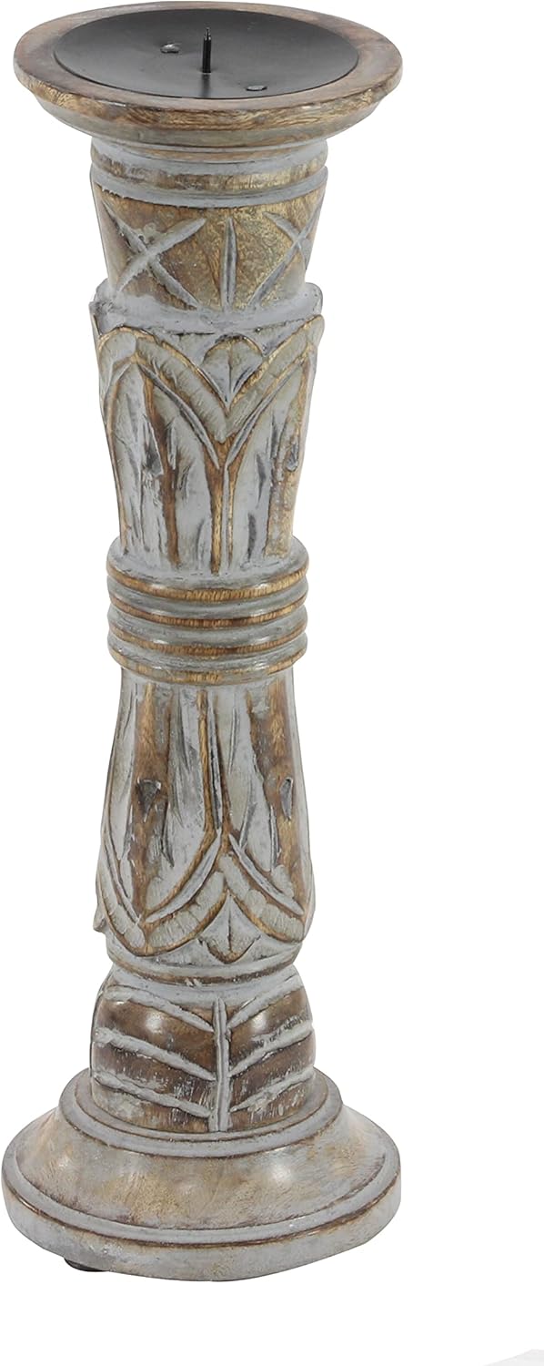 Set of 3 Wooden Candle Holder A3420