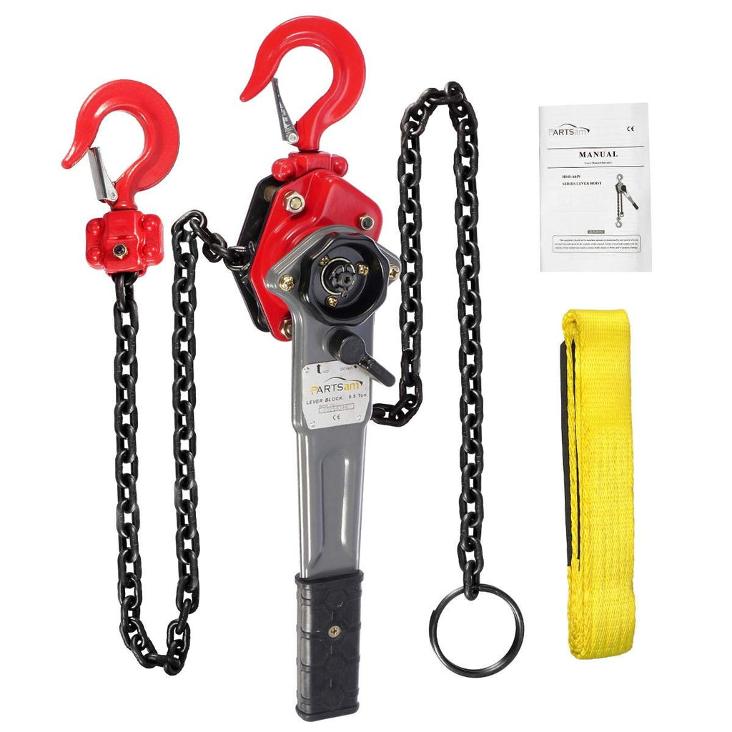 Lever Hoist Come Along 1/2 TON 5FT Lift 2 Heavy Duty Hooks A6097