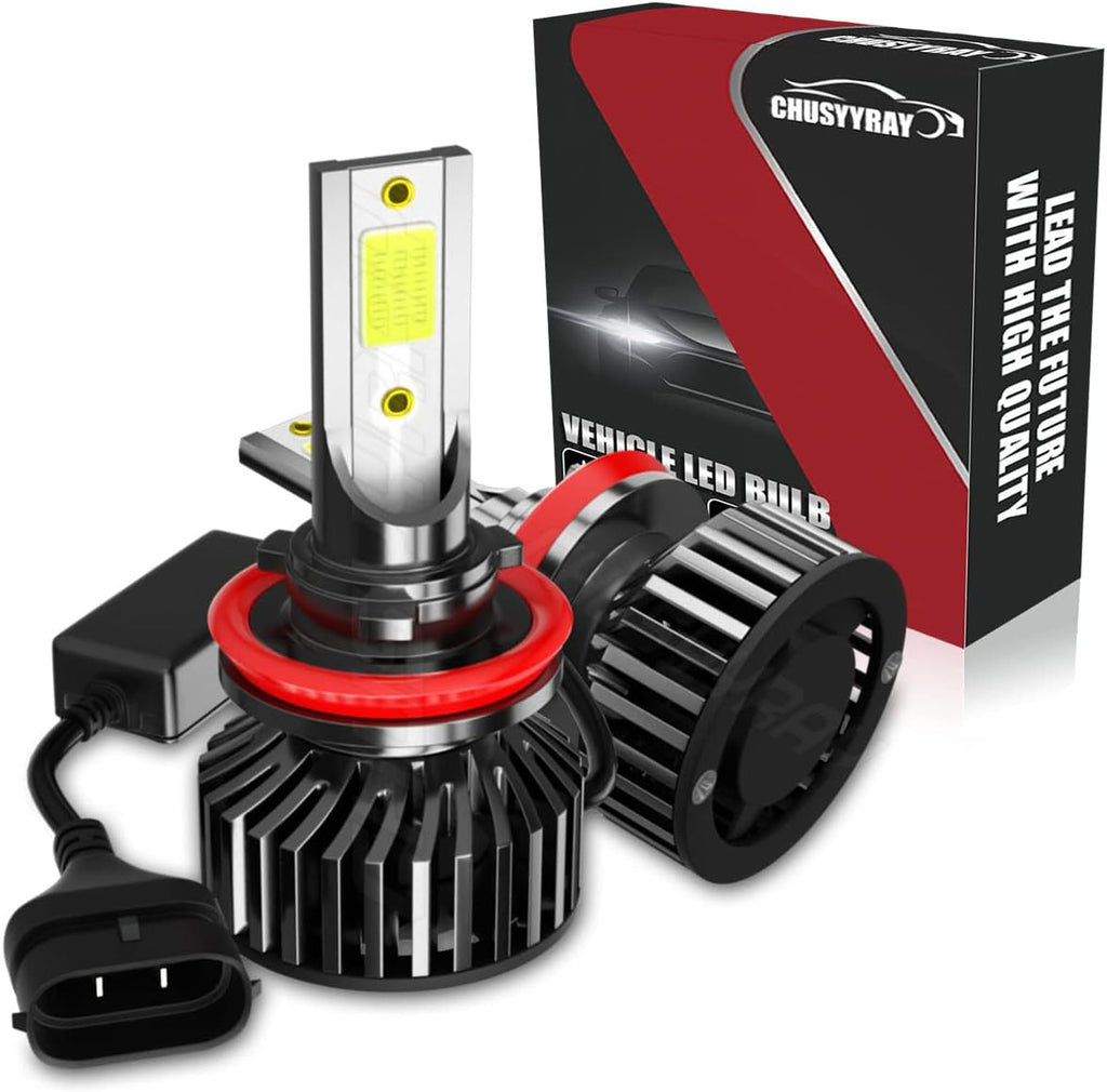 LED Headlights, H11 High Beam and H9 Low Beam, Xenon White, Pack of 4 Y893473