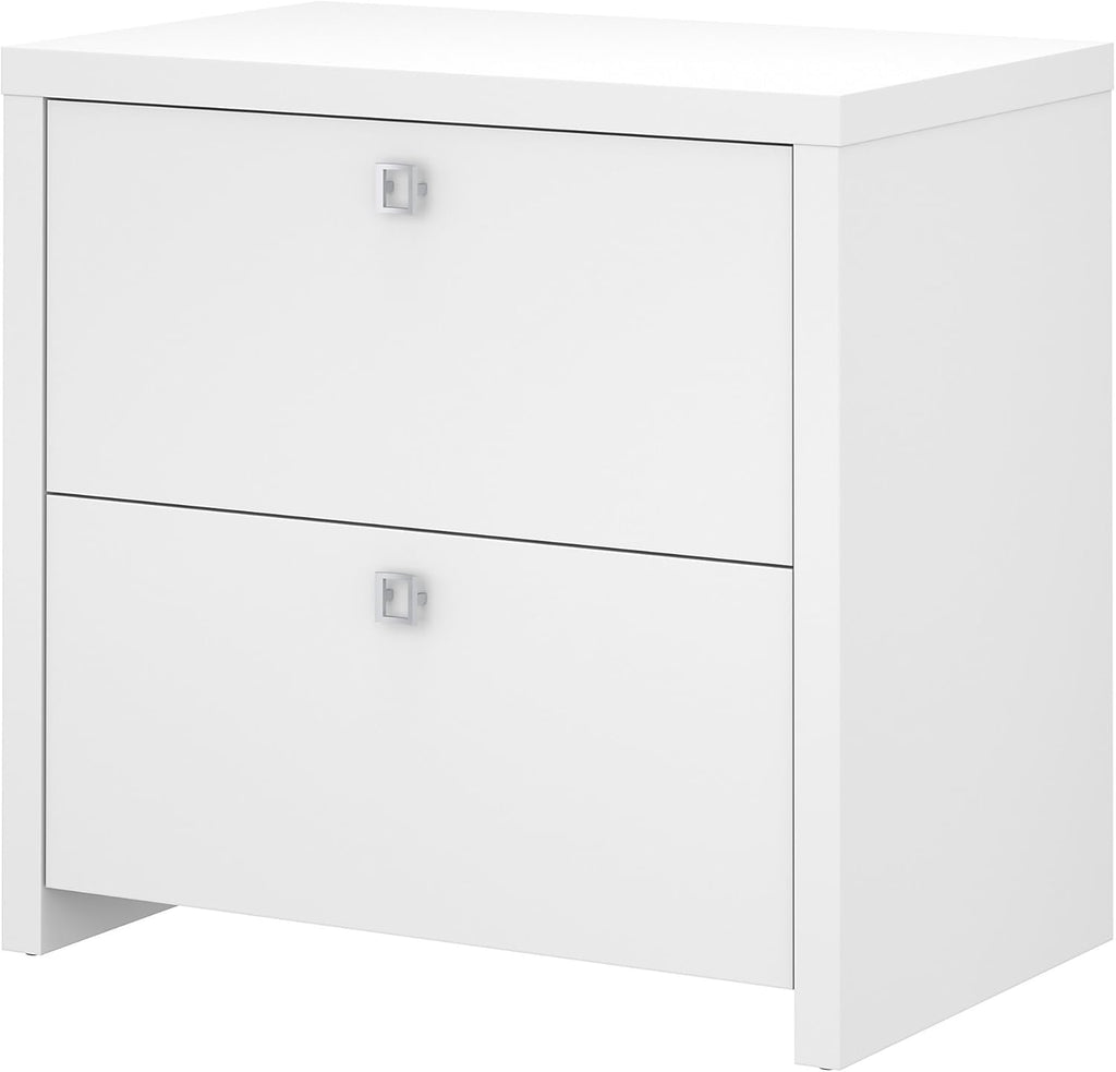 Pure White Lateral File Cabinet D1475