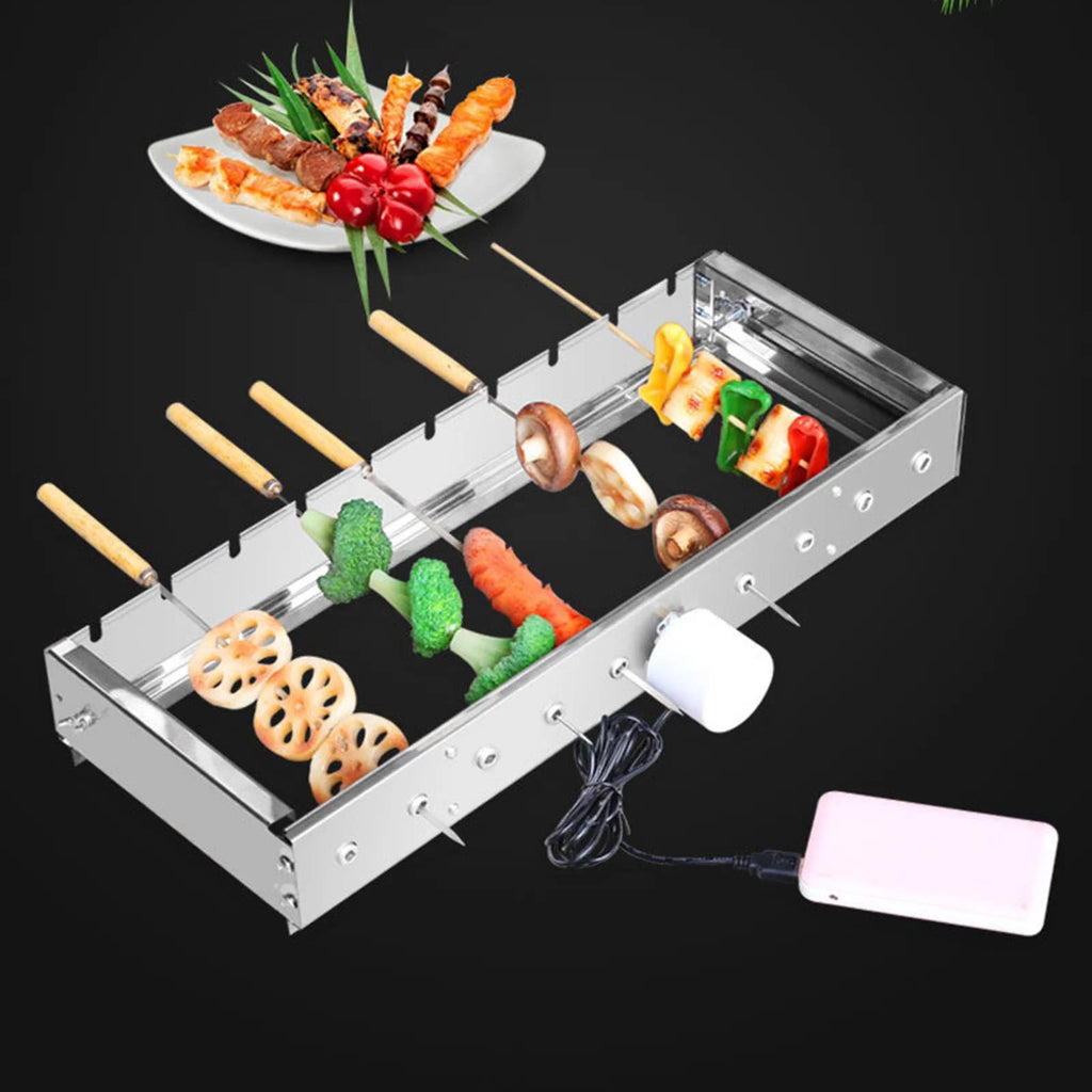 60cm Adjustable Width Rolling Heavy Duty BBQ Grill J949