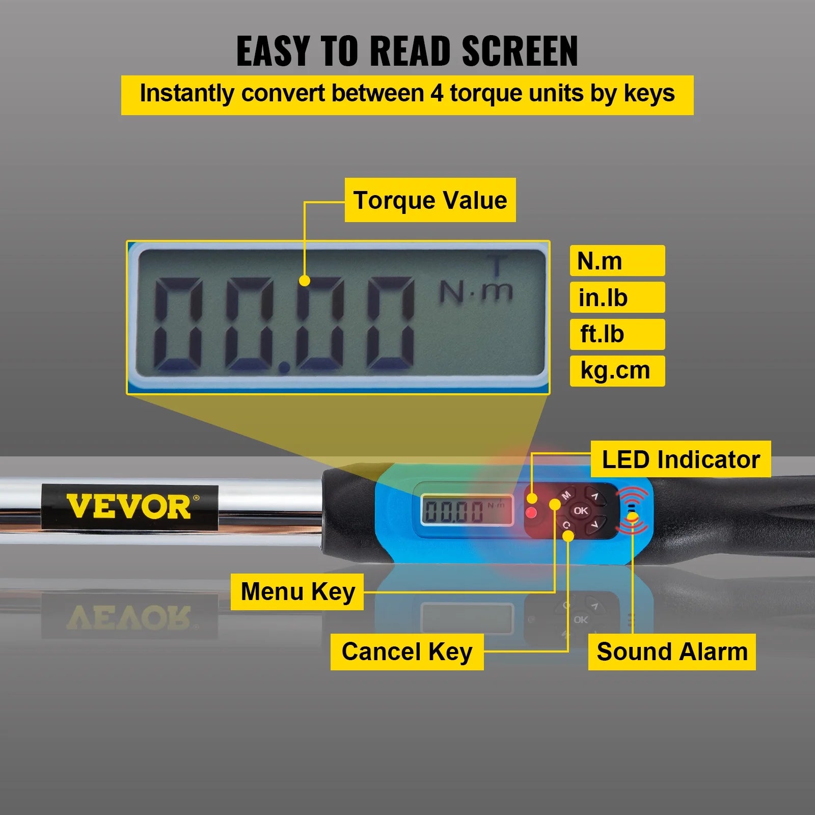 1/2" Drive Digital Torque Wrench with LED Display and Case S38129