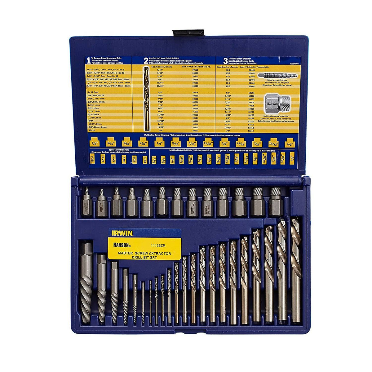 35-Piece Screw Extractor Drill Bit Set Y275