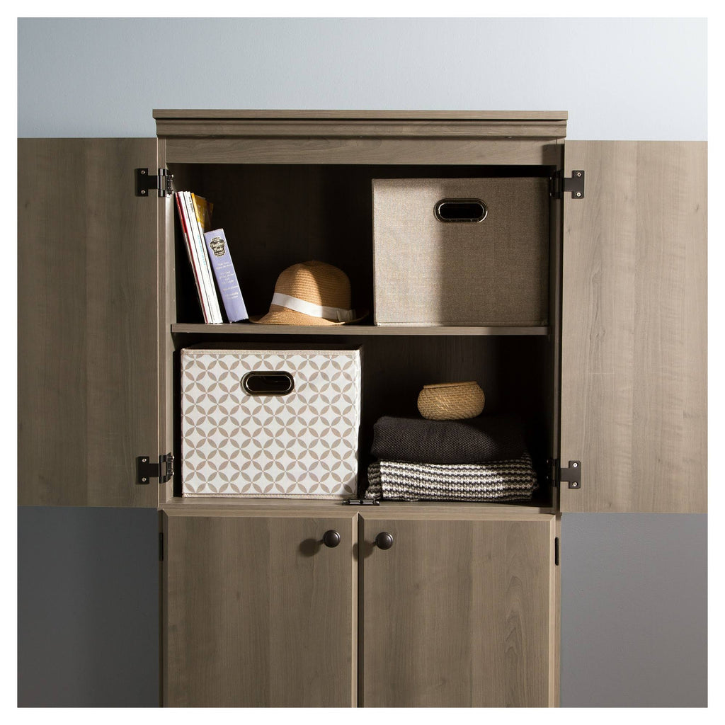 Gray 4-Door Storage Cabinet Y40933