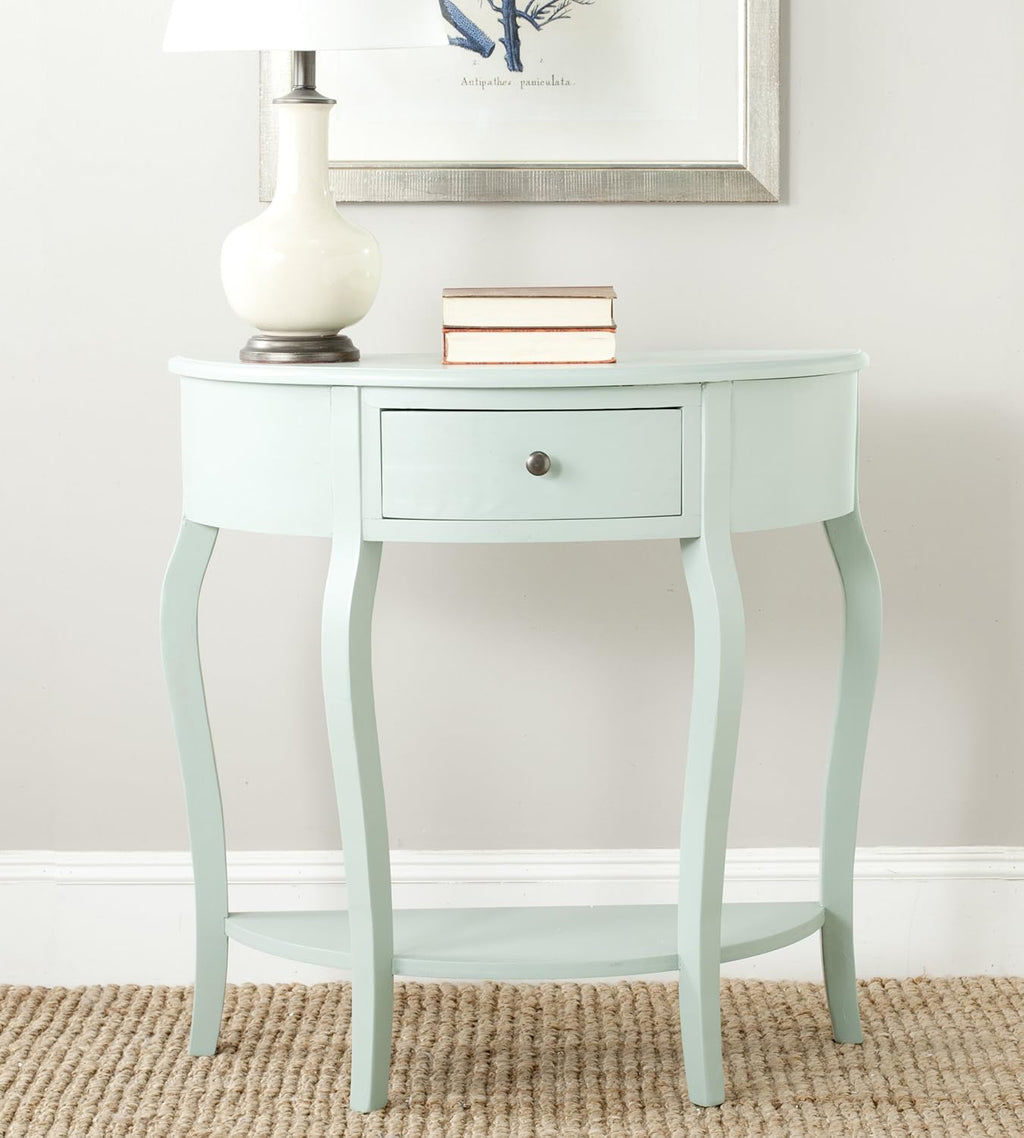 French Grey Demilune Console Table I49346