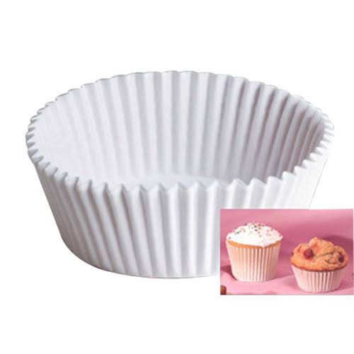 Fluted Bake Cups, White, 500/Pack H937