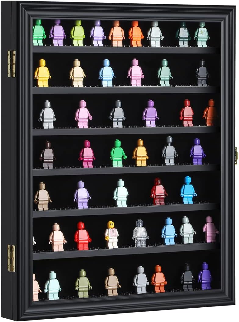 Black Wall Mount Display Case for Collectibles, Pack of 2 K3975