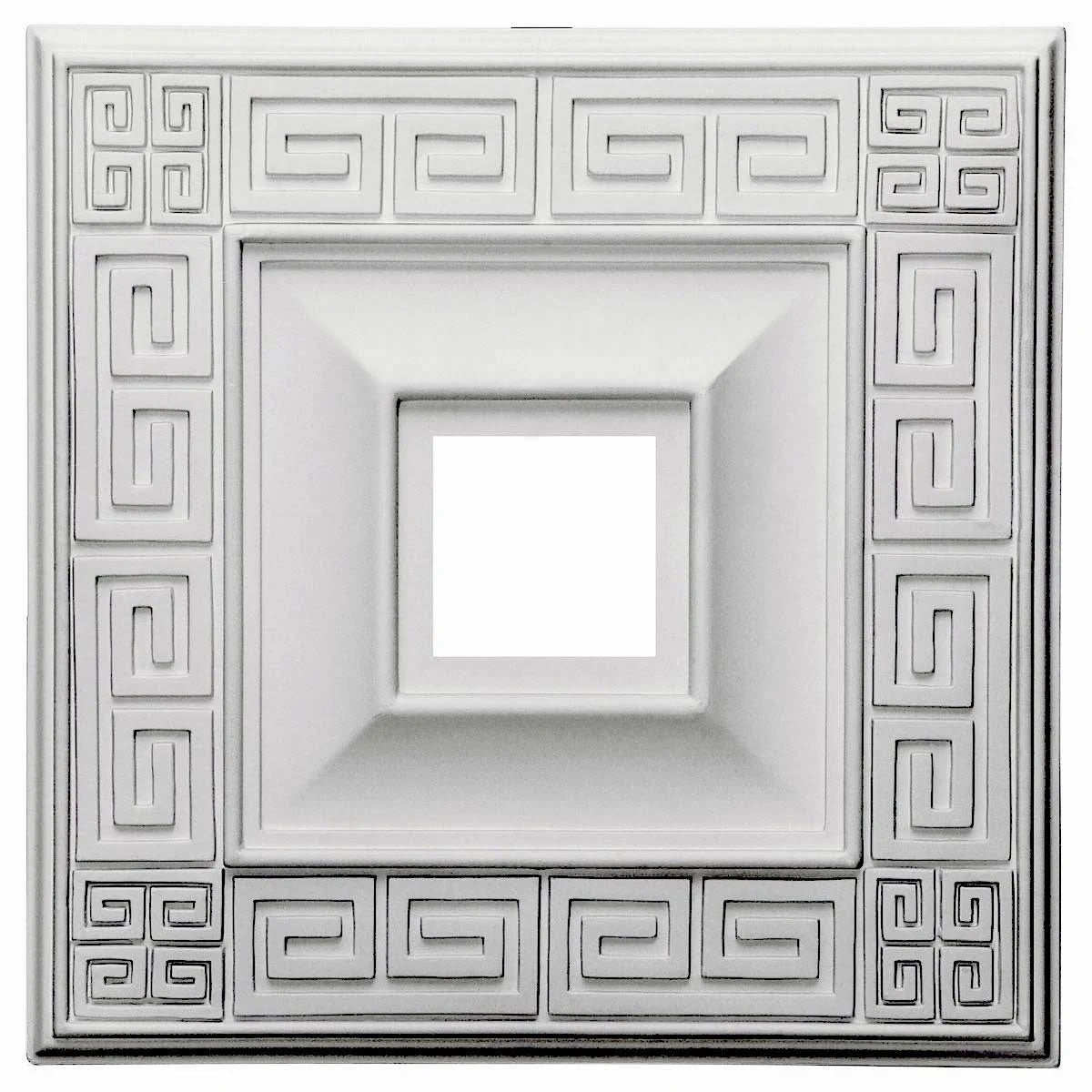 18x22W x 18x22H x 3 1/2x22ID x 1 1/8x22P Ceiling Medallion Z80843