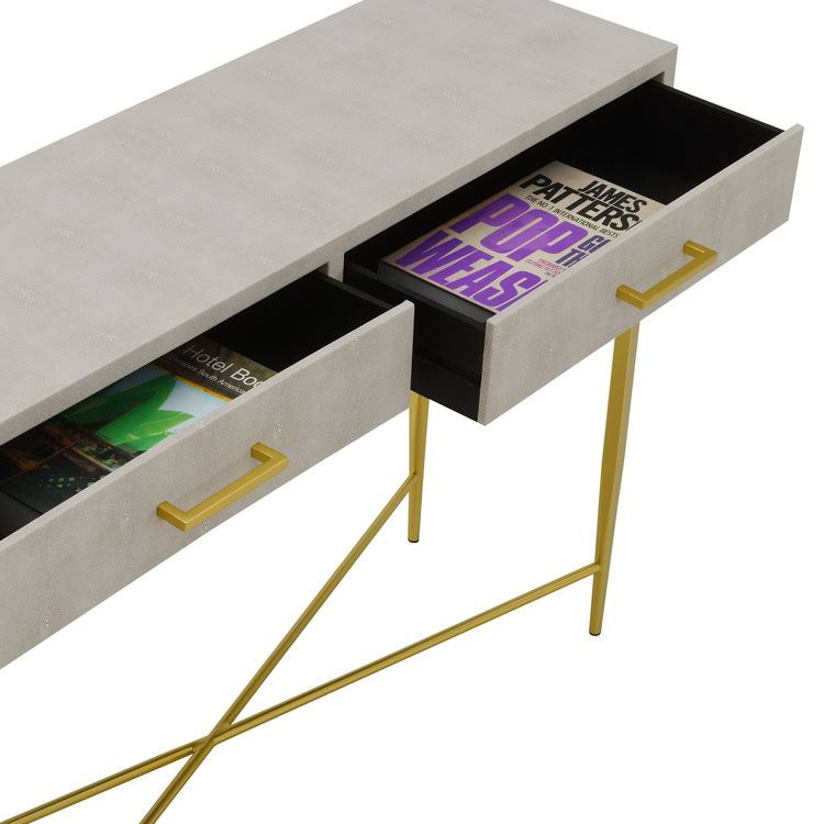 Black Scallop Console Table Z200