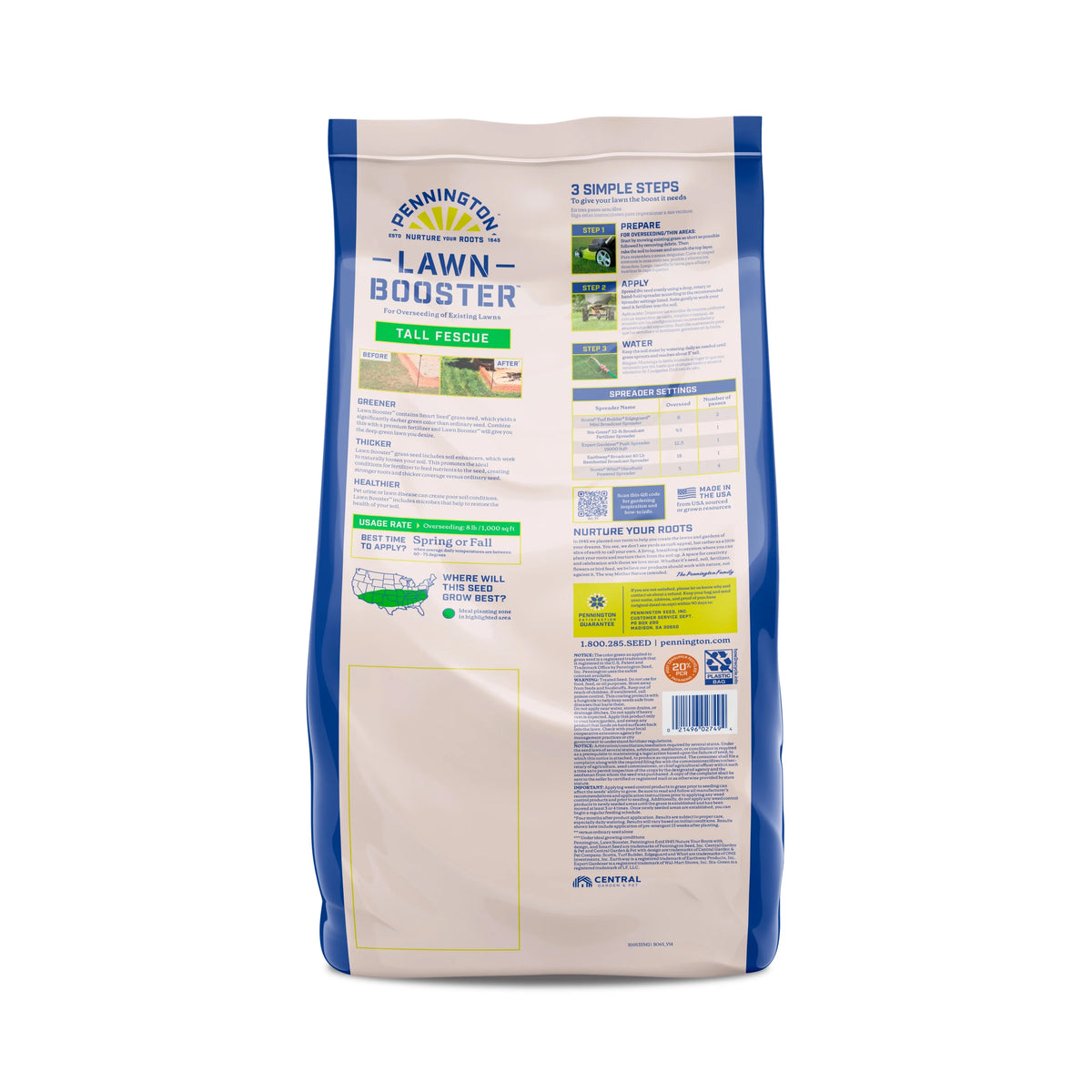 Tall Fescue Grass Seed and Fertilizer Mix, 12 lb. A37026