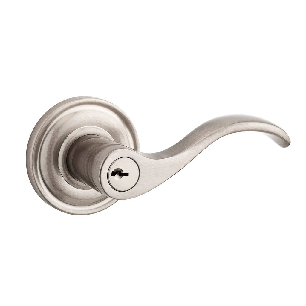 Satin Brass Keyed Entry Lever S549