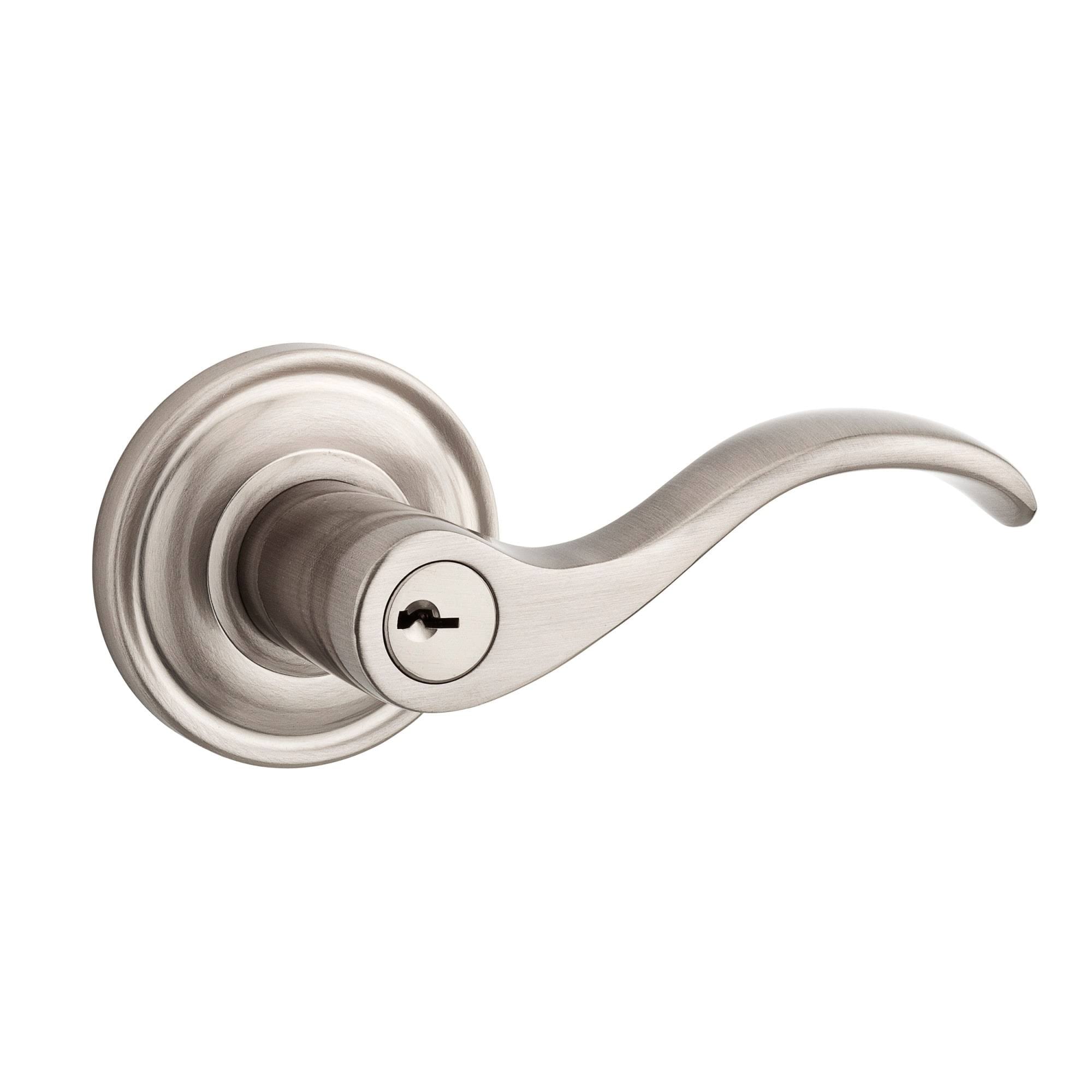 Satin Brass Keyed Entry Lever S549