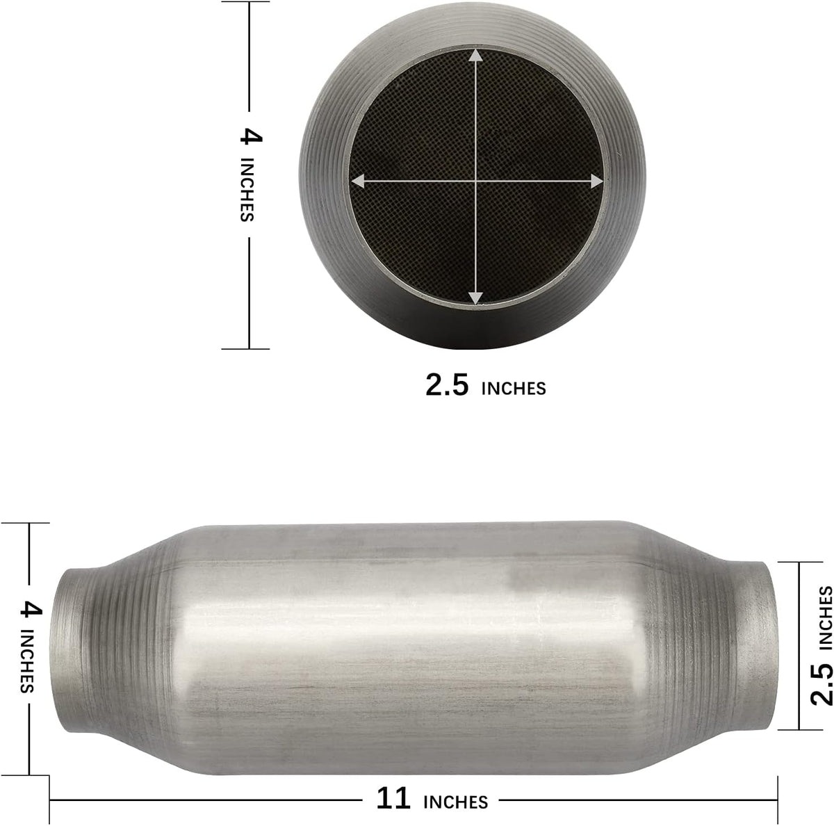 2.5" Inlet/Outlet Universal Catalytic Converter Pack of 2 O452185