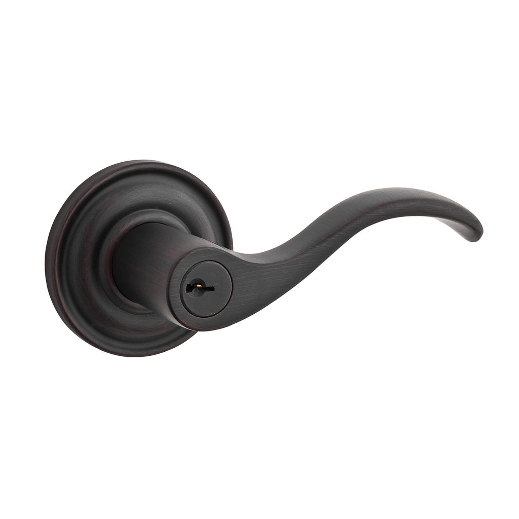 Satin Brass Keyed Entry Lever S549