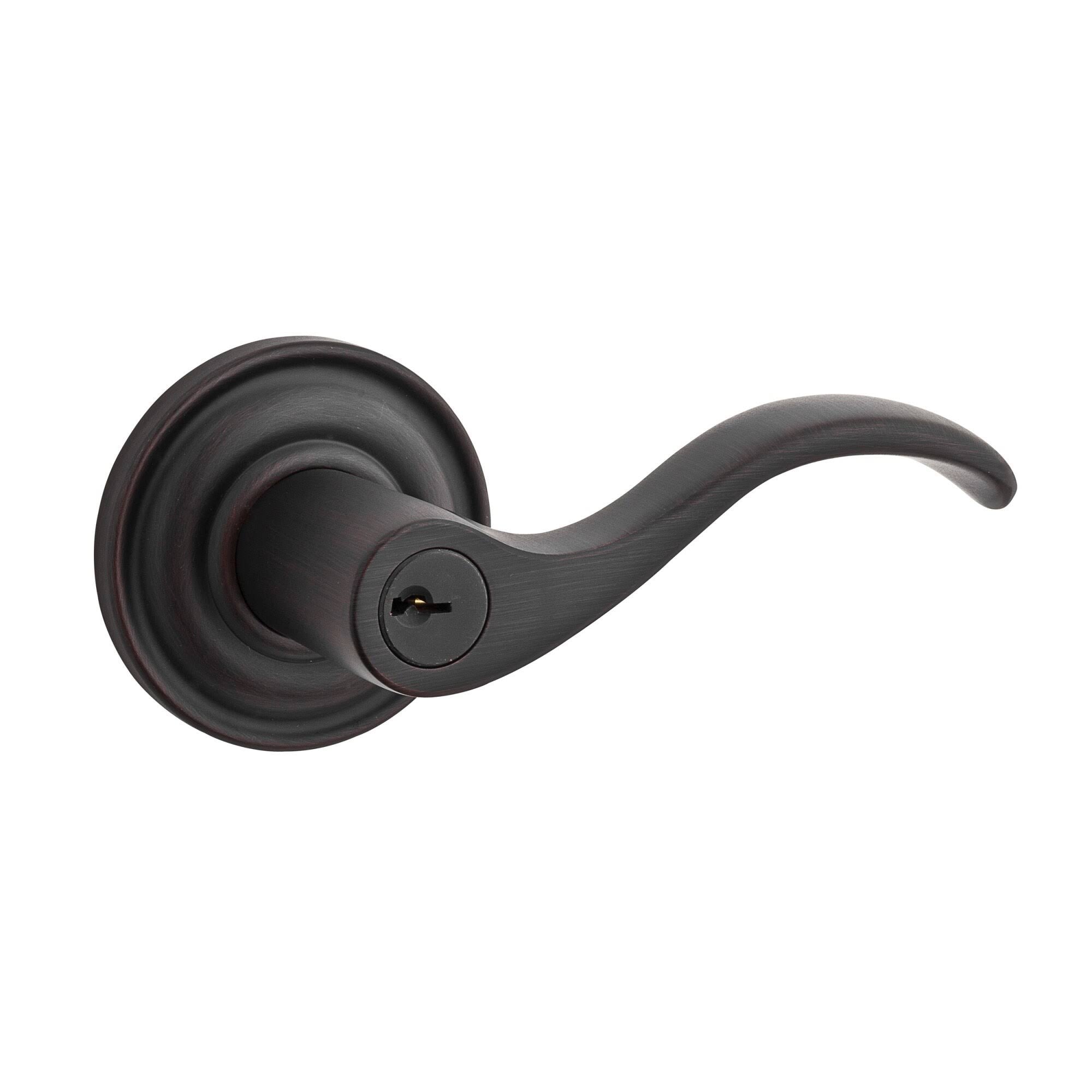 Satin Brass Keyed Entry Lever S549
