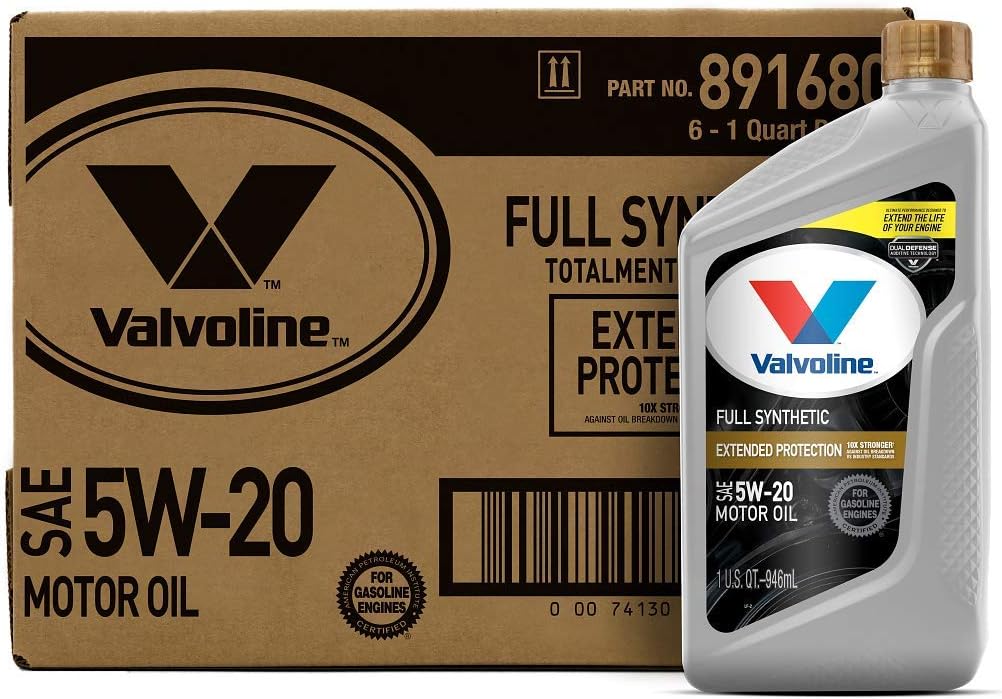 Full Synthetic Motor Oil SAE 5W-20 1 QT, Case of 6, Pack of 2 T167
