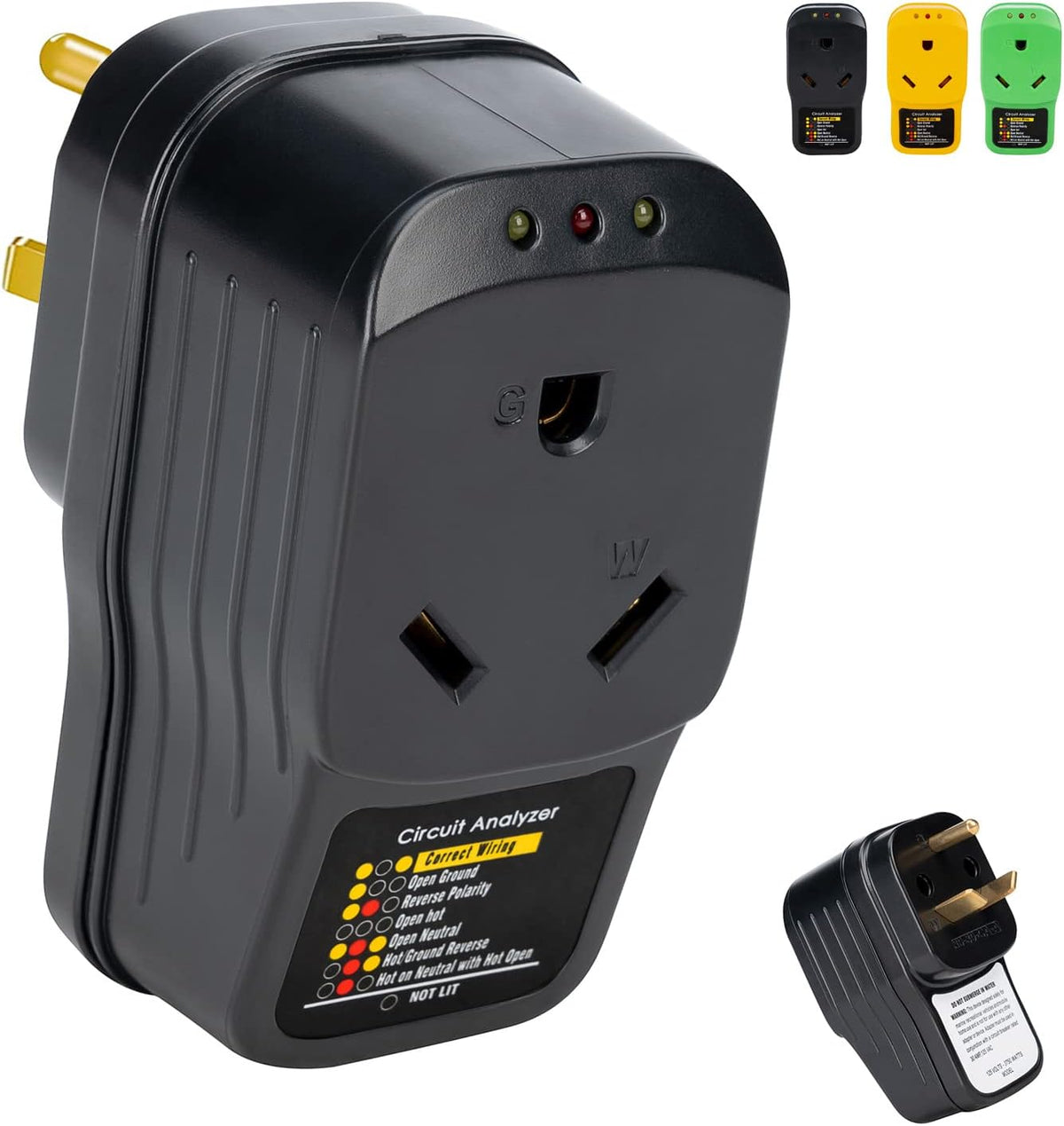 30 Amp RV Surge Protector Circuit Analyzer with LED Indicator Lights, 1050J, Pack of 2 Y743
