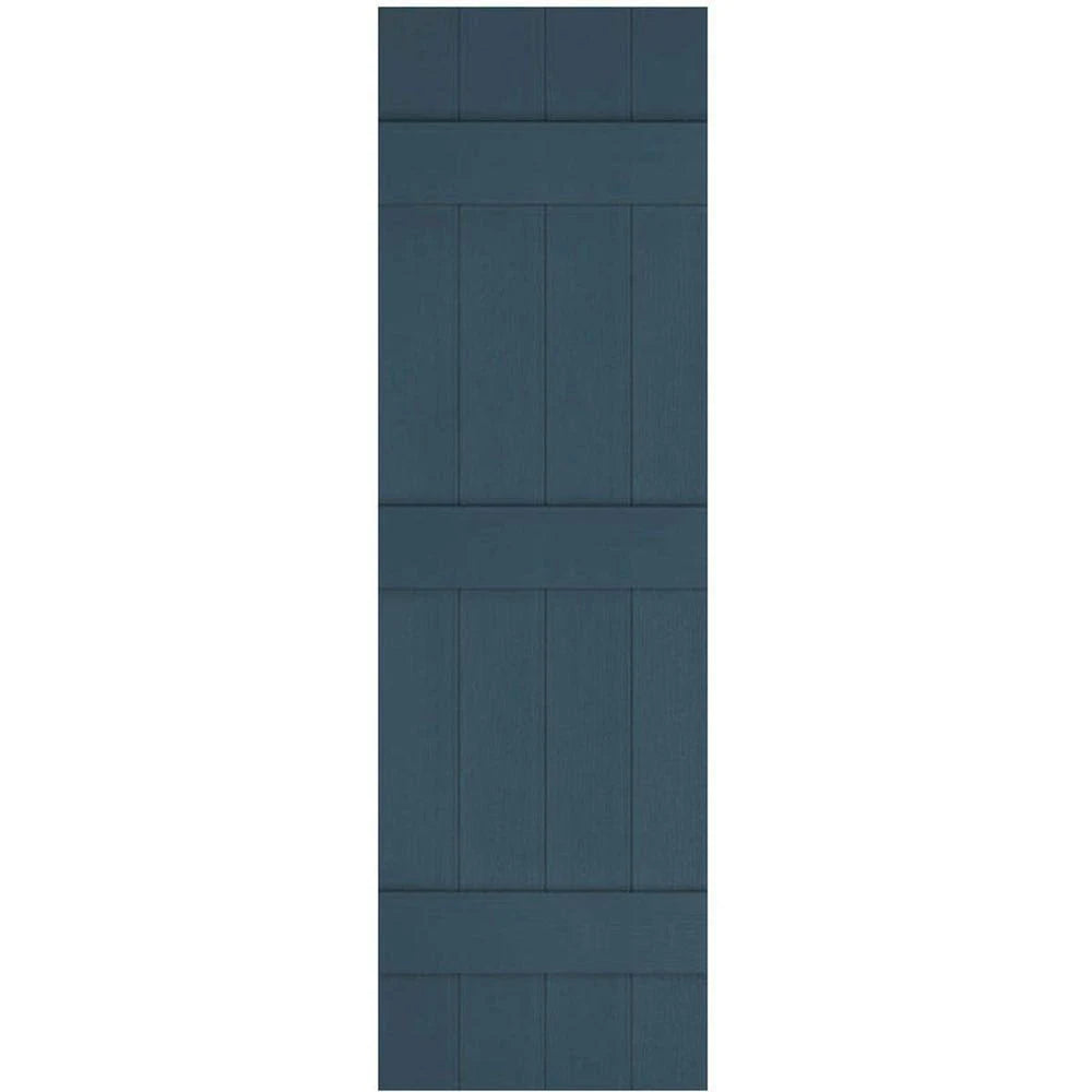 Classic Blue Vinyl Board-n-Batten Shutters V6823