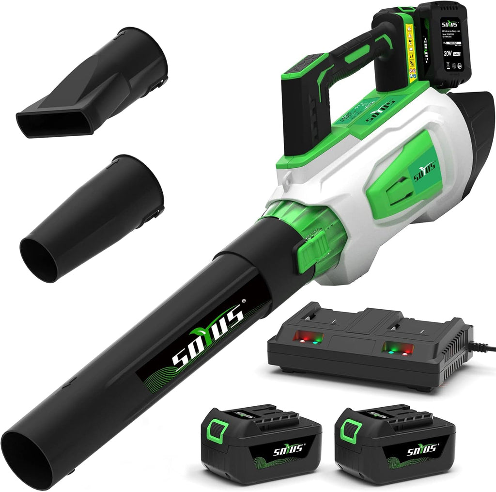 Cordless Electric Leaf Blower, 20V 2AH, 350 CFM, 2 Speed, Pack of 2 I166