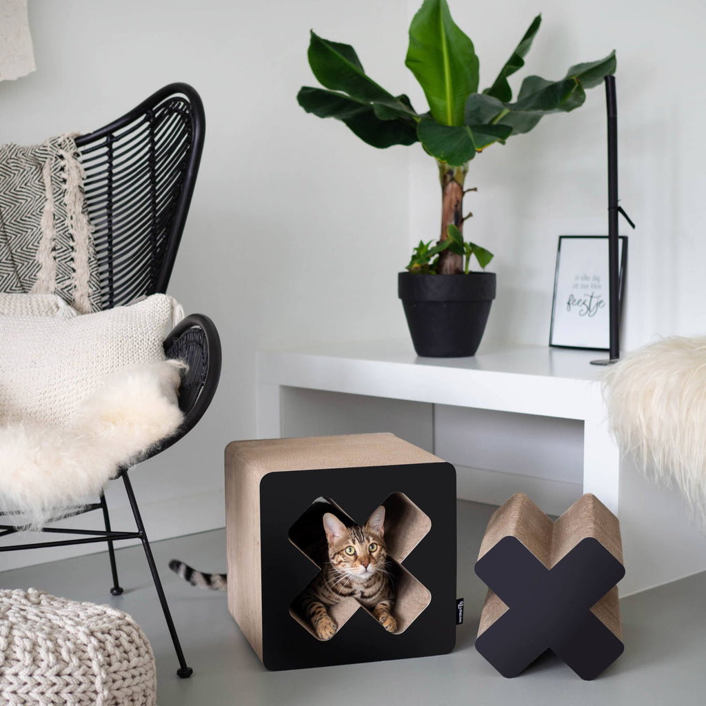Black Large Cardboard Cat Scratcher C425186