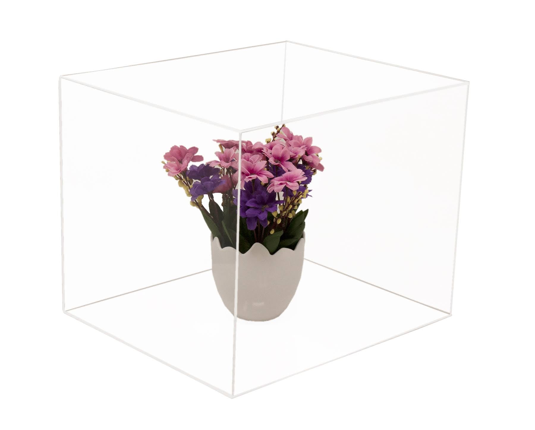 Clear Acrylic Display Case with Black Risers O666