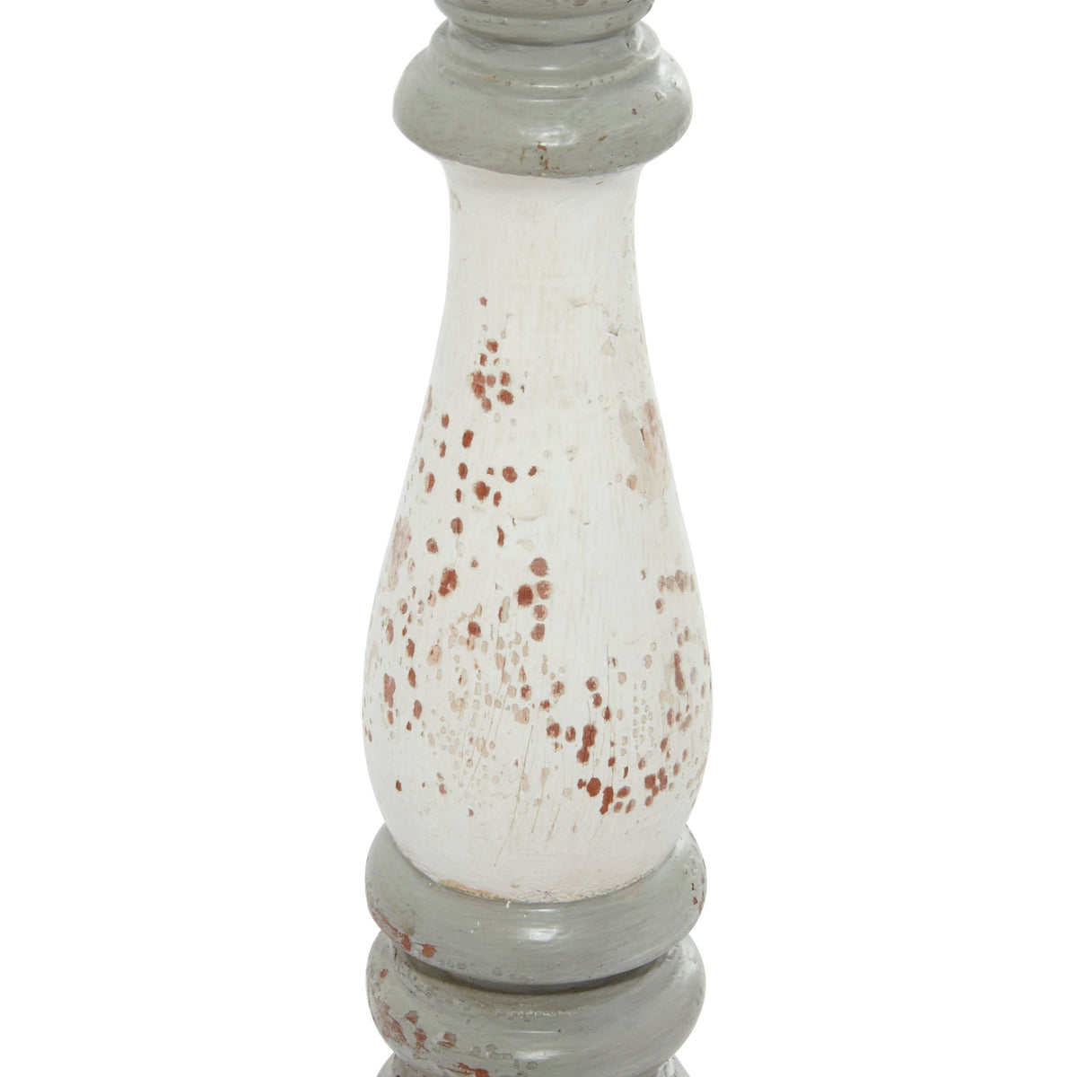 White and Grey Wood Candle Holders Q61241