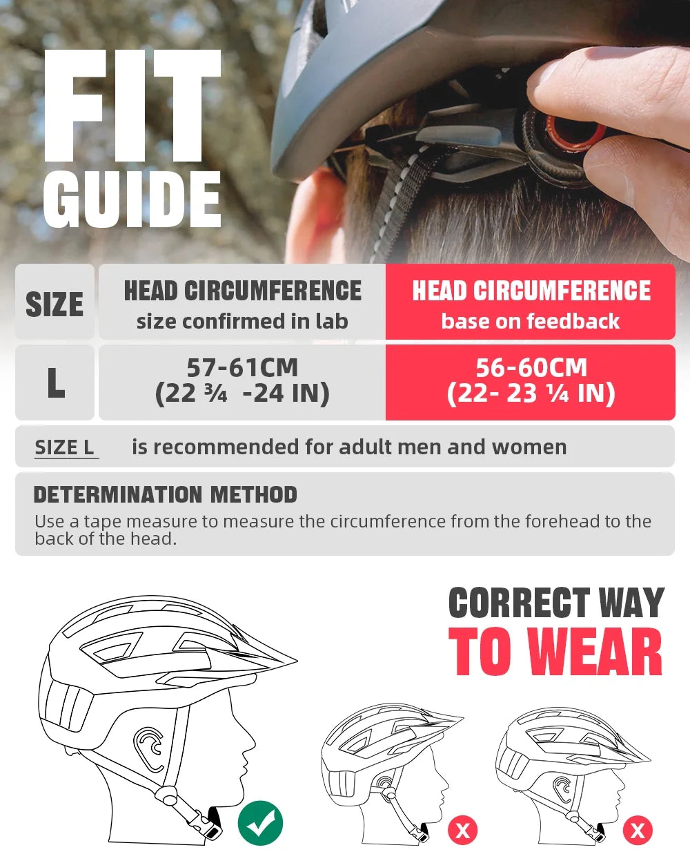Bike Helmet with Visor and Goggles USB Rechargeable Light A627650