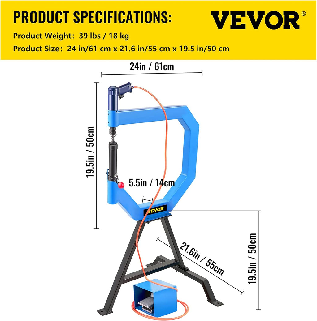 Pneumatic Planishing Hammer with Foot Pedal and Steel Stand Z526088