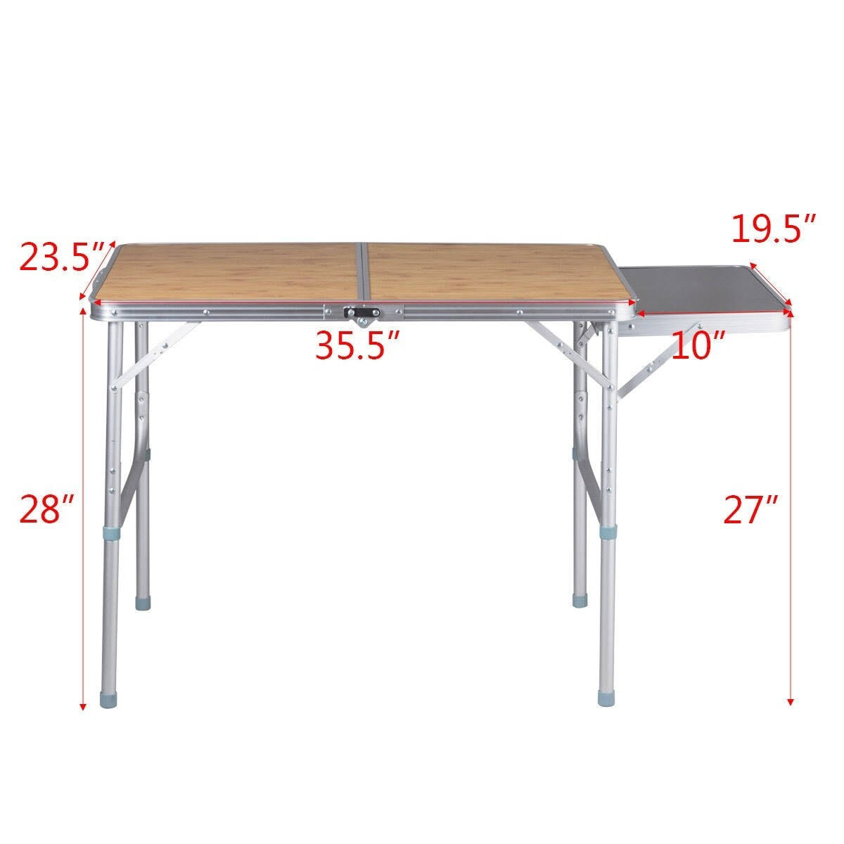 Aluminum Folding Camping Table with MDF Table Top T524239